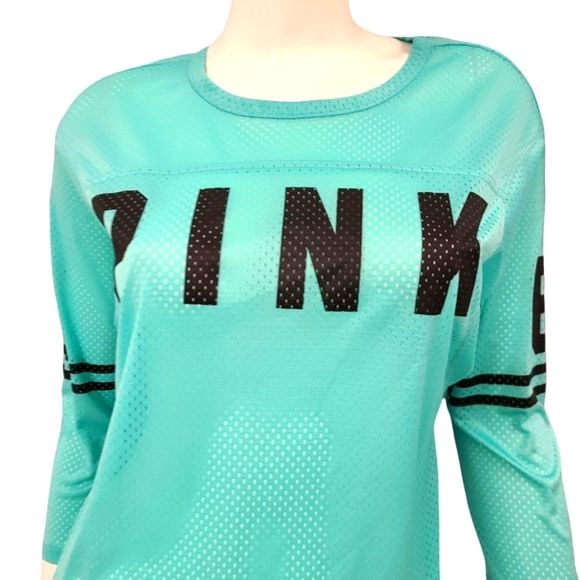 PINK Mint Green Jersey sz XS - Picture 2 of 6